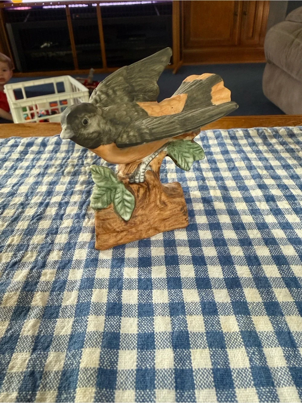 Vintage Porcelain Bird Figurine: Rare Collectible Sculpture for Home Decor